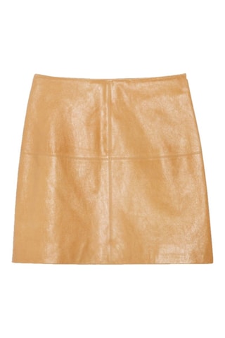 Leren Minirok Geel