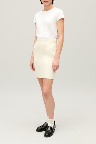 Rechte Rok Hoge Taille - Ivoorkleurig