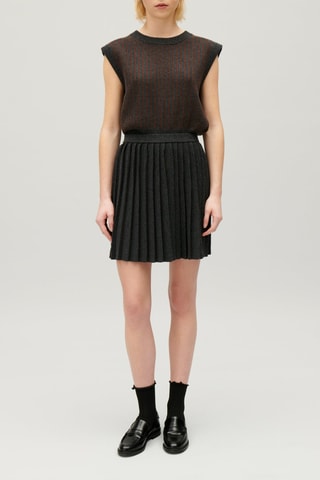 Wollen Plooirok - Gemêleerd Grijs