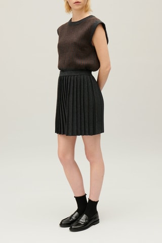 Wollen Plooirok - Gemêleerd Grijs
