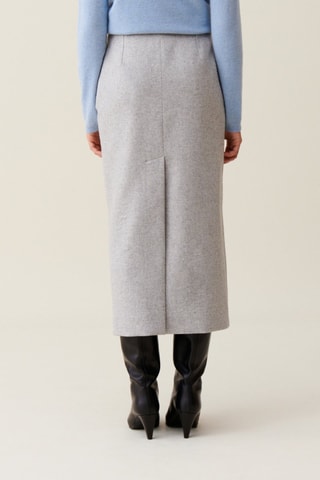 Wollen Midirok - Gemêleerd Lichtgrijs