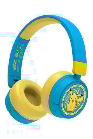 Casque stéréo sans fil - Bluetooth 5.1 - Pokémon Pikachu - Bleu et jaune