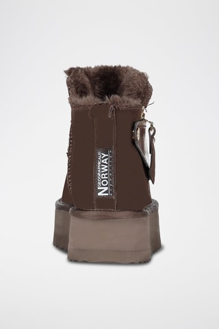 Bottines fourrées en nubuck Ozipcache - Marron