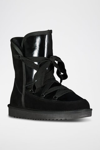 Bottines fourrées en cuir Omondor - Noir