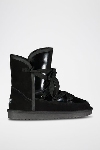 Bottines fourrées en cuir Omondor - Noir