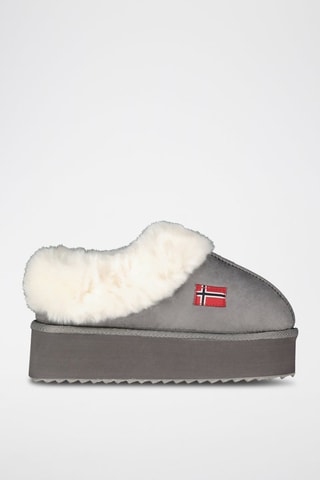 Low boots fourrés plateformes Oninkasi - Gris