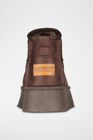 Bottines fourrées plateformes Ottia - Marron