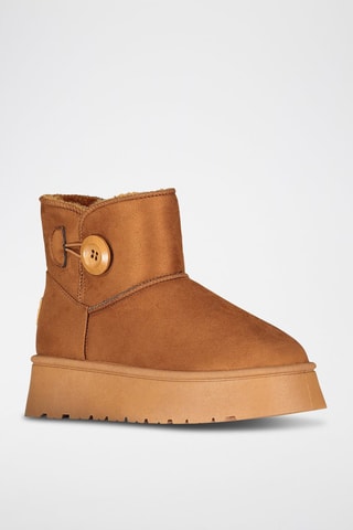 Bottines fourrées plateformes Osiris - Camel