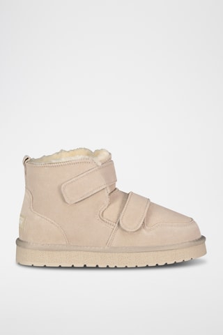Bottines fourrées en nubuck Oscratch - Beige