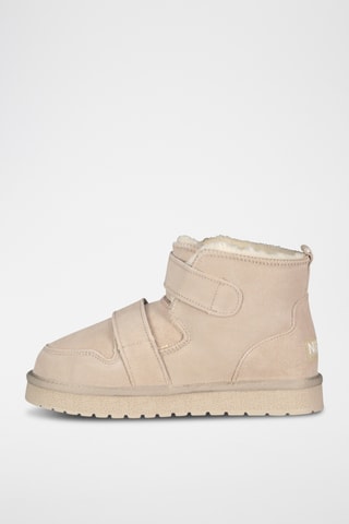 Bottines fourrées en nubuck Oscratch - Beige