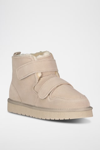 Bottines fourrées en nubuck Oscratch - Beige