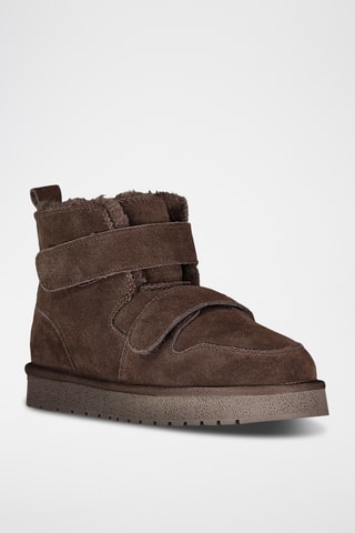 Bottines fourrées en nubuck Oscratch - Marron foncé