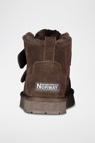 Bottines fourrées en nubuck Oscratch - Marron foncé