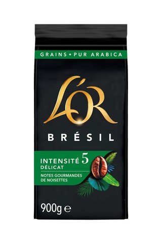 Set de 4 x 900 g - Café em grão L'Or Brésil - Intensidade 5