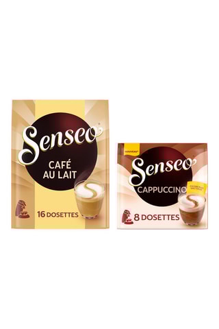 Assortiment 240 dosettes Café au Lait et Cappuccino - Compatibles Senseo