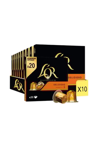 200 cápsulas Café L'Or Espresso Delizioso - Intensidade 5 - Compatível Nespresso*