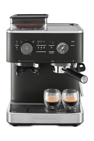 Machine à expresso semi-automatique avec broyeur à café - Noir