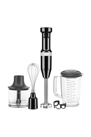 Mixeur plongeant, fouet, hachoir et bol mélangeur gradué - Noir