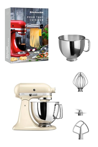 Robot pâtissier multifonctions Artisan + bol en acier inoxydable supplémentaire + livre "Pour tout cuisiner" - Crème