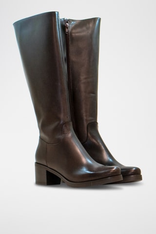 Bottines en cuir - Marron 