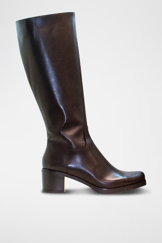 Bottines en cuir - Marron 