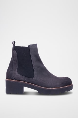 Bottines Chelsea en nubuck - Gris foncé