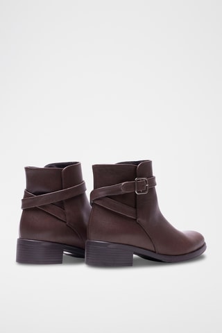 Bottines en cuir nappa - Marron