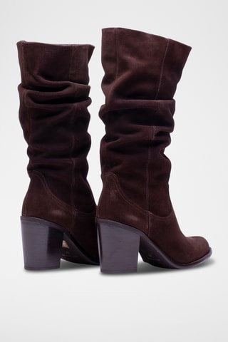 Bottes en nubuck - Marron
