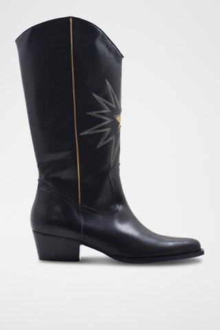Bottes en cuir - Noir