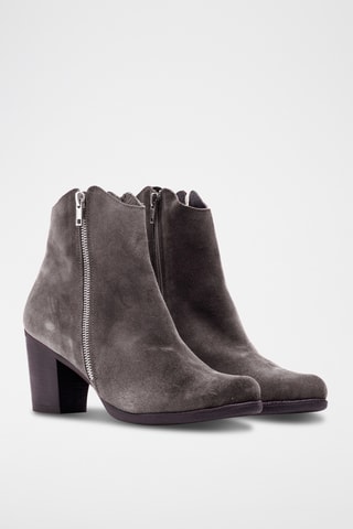 Bottines en nubuck - Taupe