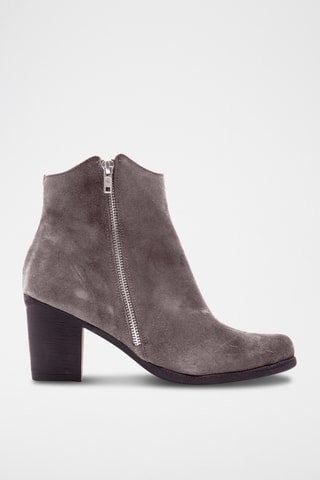 Bottines en nubuck - Taupe