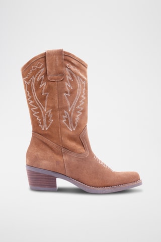 Bottines en nubuck - Marron clair