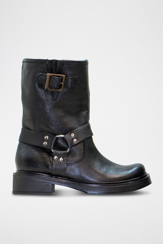Bottines en cuir - Noir