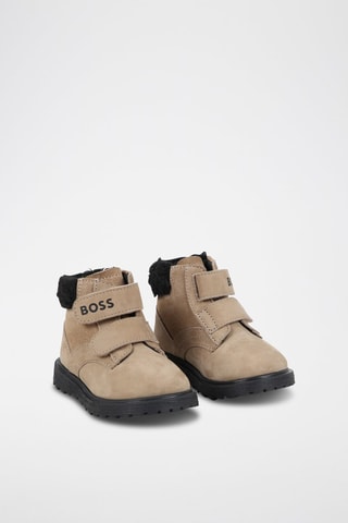 Bottines fourrées en cuir - Beige - Boss