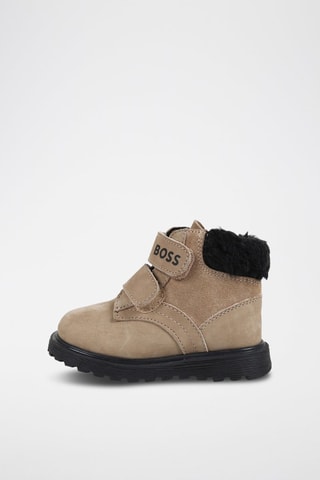 Bottines fourrées en cuir - Beige - Boss