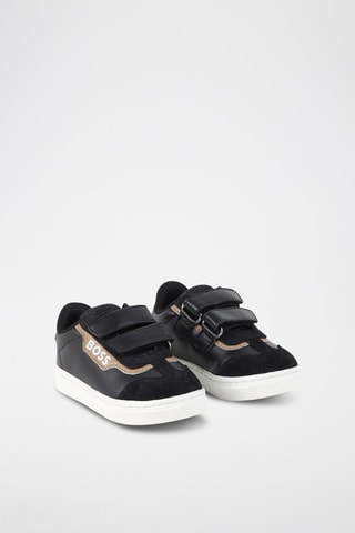 Baskets en cuir - Noir et beige - Boss