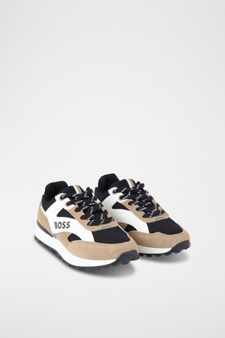 Baskets en cuir - Beige et blanc - Boss