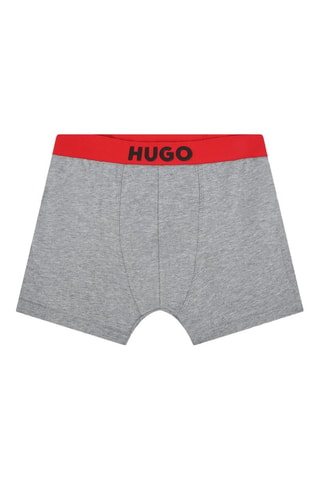 2 boxers - Gris chiné et bleu marine - Hugo