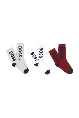 3 paires de chaussettes - Blanc et bordeaux - Boss
