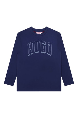 T-shirt en coton biologique - Bleu foncé - Hugo
