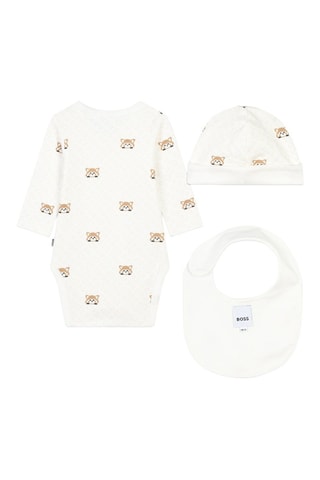 Ensemble 3 pièces en coton biologique - Blanc - Boss