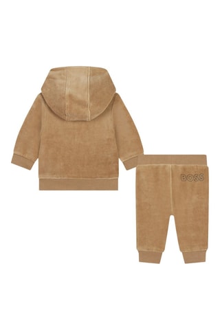 Sweat et jogging en velours et coton biologique - Marron - Boss