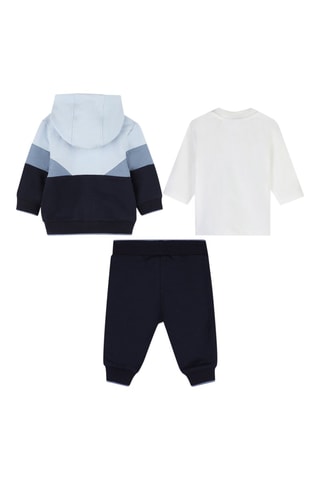 Ensemble 3 pièces en coton biologique - Bleu marine et bleu-gris - Boss