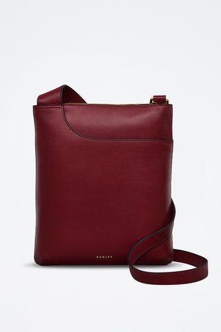 Sac bandoulière en cuir - Bordeaux