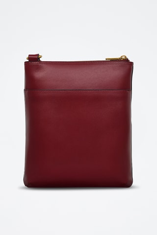 Sac bandoulière en cuir - Bordeaux