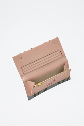 Portefeuille en cuir Spring Meadow - Rose