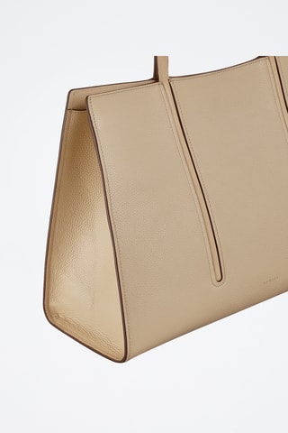 Sac porté épaule en cuir Portland Place - Beige