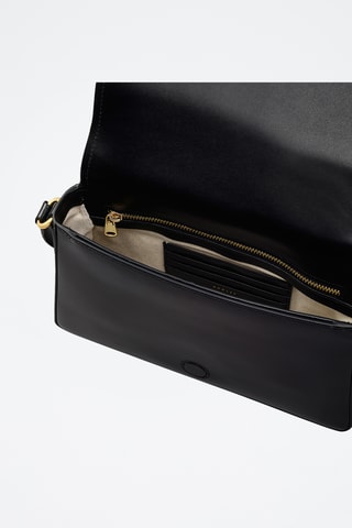 Sac bandoulière en cuir Lexington Lane - Noir