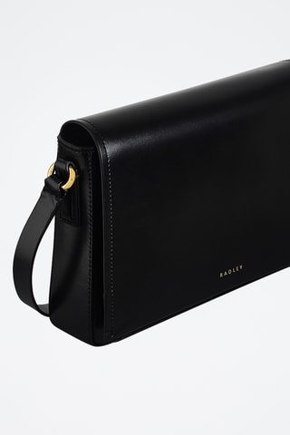 Sac bandoulière en cuir Lexington Lane - Noir