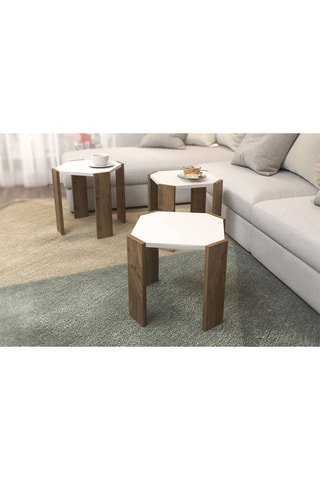3 tables gigognes Lori - 44,5 x 41 x 44,5 cm